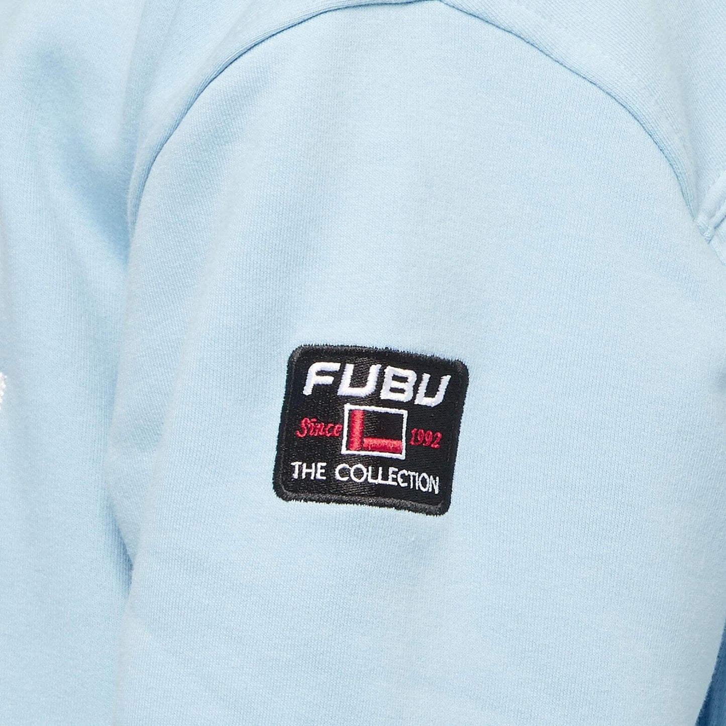FUBU Varsity Ssl Hooded Sweatshirt lightblue/black/white