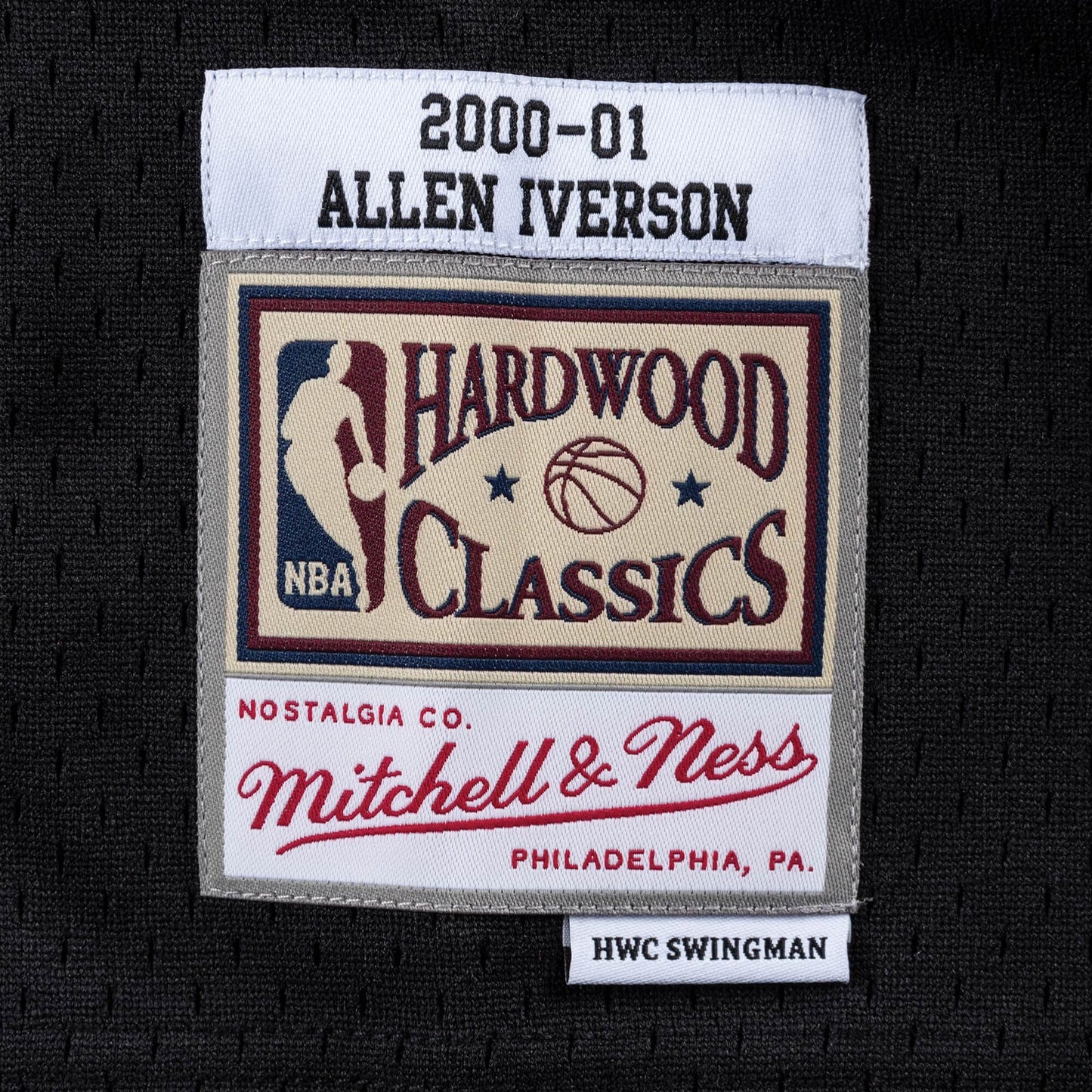Mitchell & Ness Swingman Jersey Philadelphia 76Ers Road 2000-01 Allen Iverson Black / Black