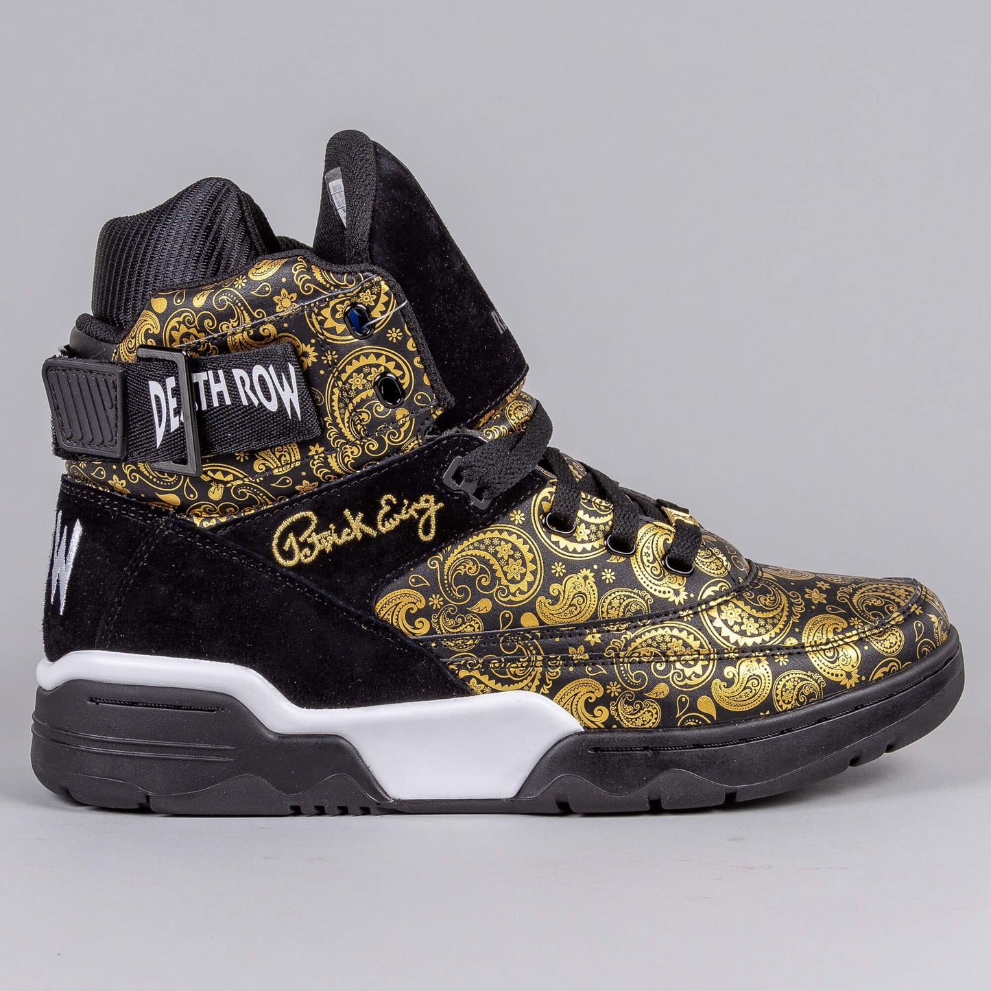 EWING ATHLETICS 33 HI DEATH ROW - BLACK BANDANA/GUM - Death Row Records 30th Anniversary