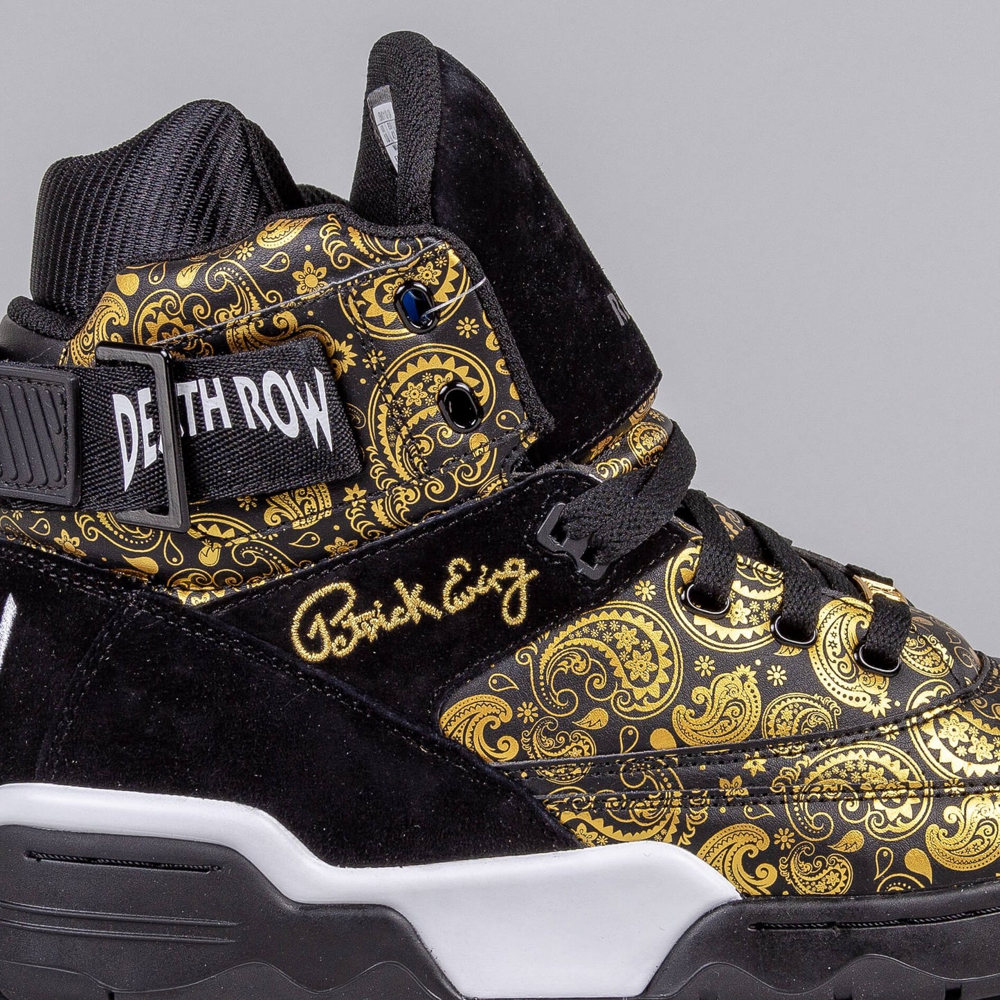 EWING ATHLETICS 33 HI DEATH ROW - BLACK BANDANA/GUM - Death Row Records 30th Anniversary