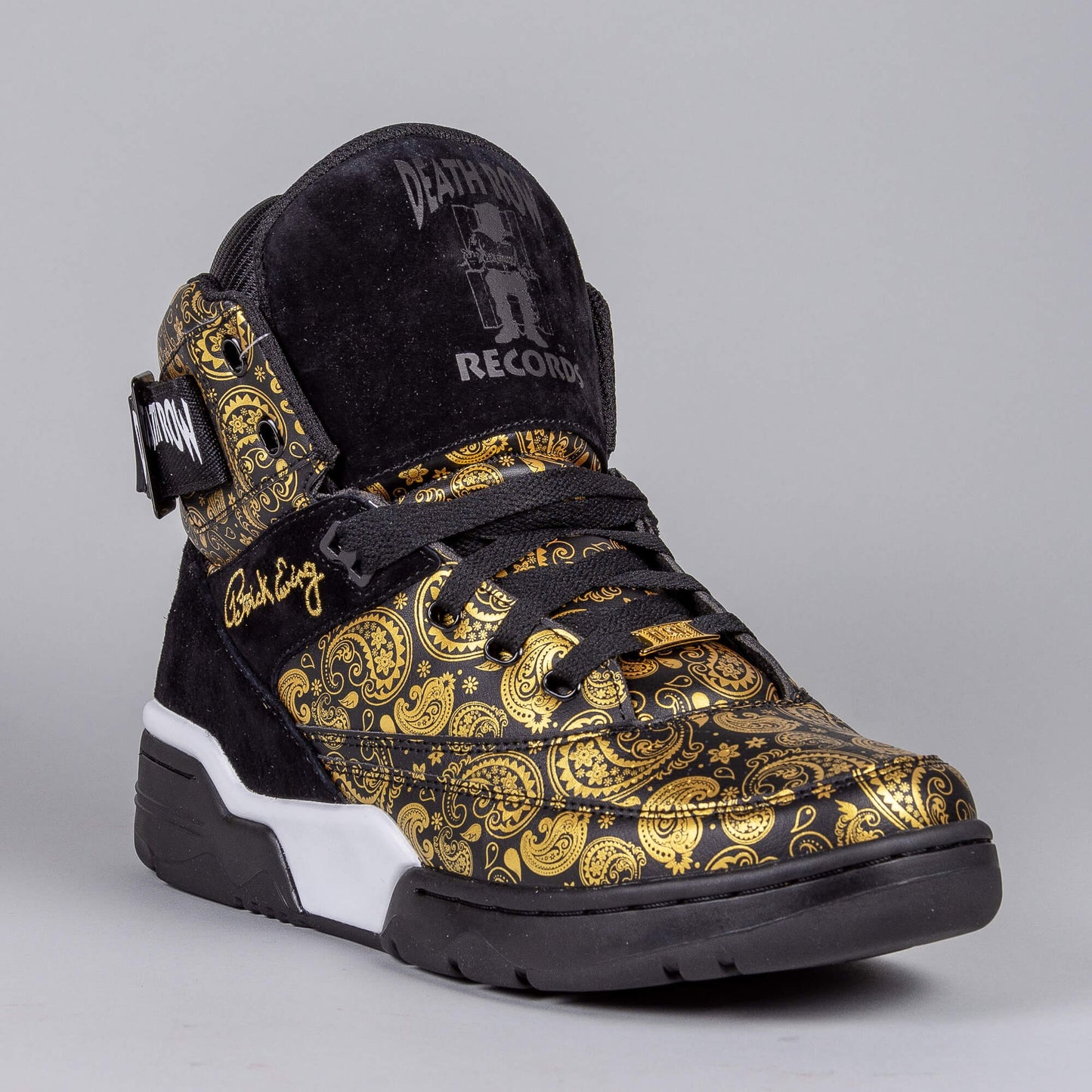 EWING ATHLETICS 33 HI DEATH ROW - BLACK BANDANA/GUM - Death Row Records 30th Anniversary