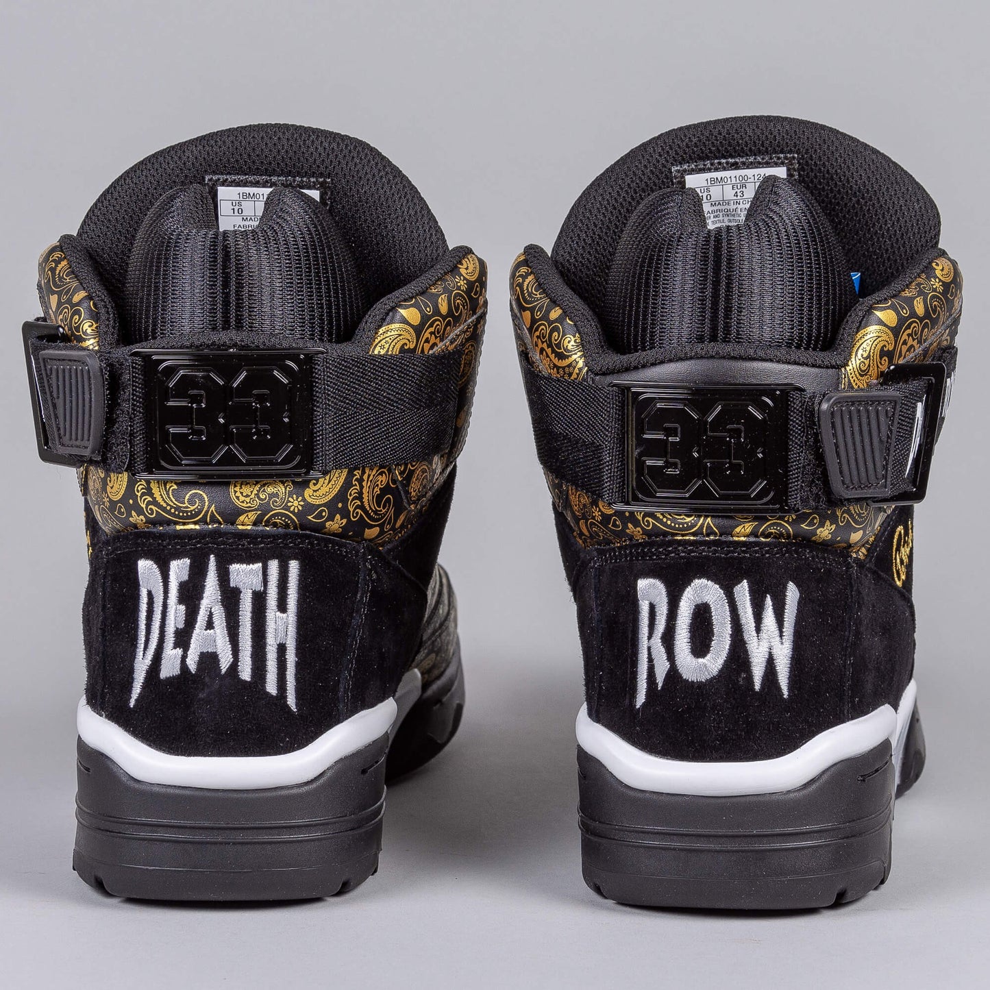 EWING ATHLETICS 33 HI DEATH ROW - BLACK BANDANA/GUM - Death Row Records 30th Anniversary