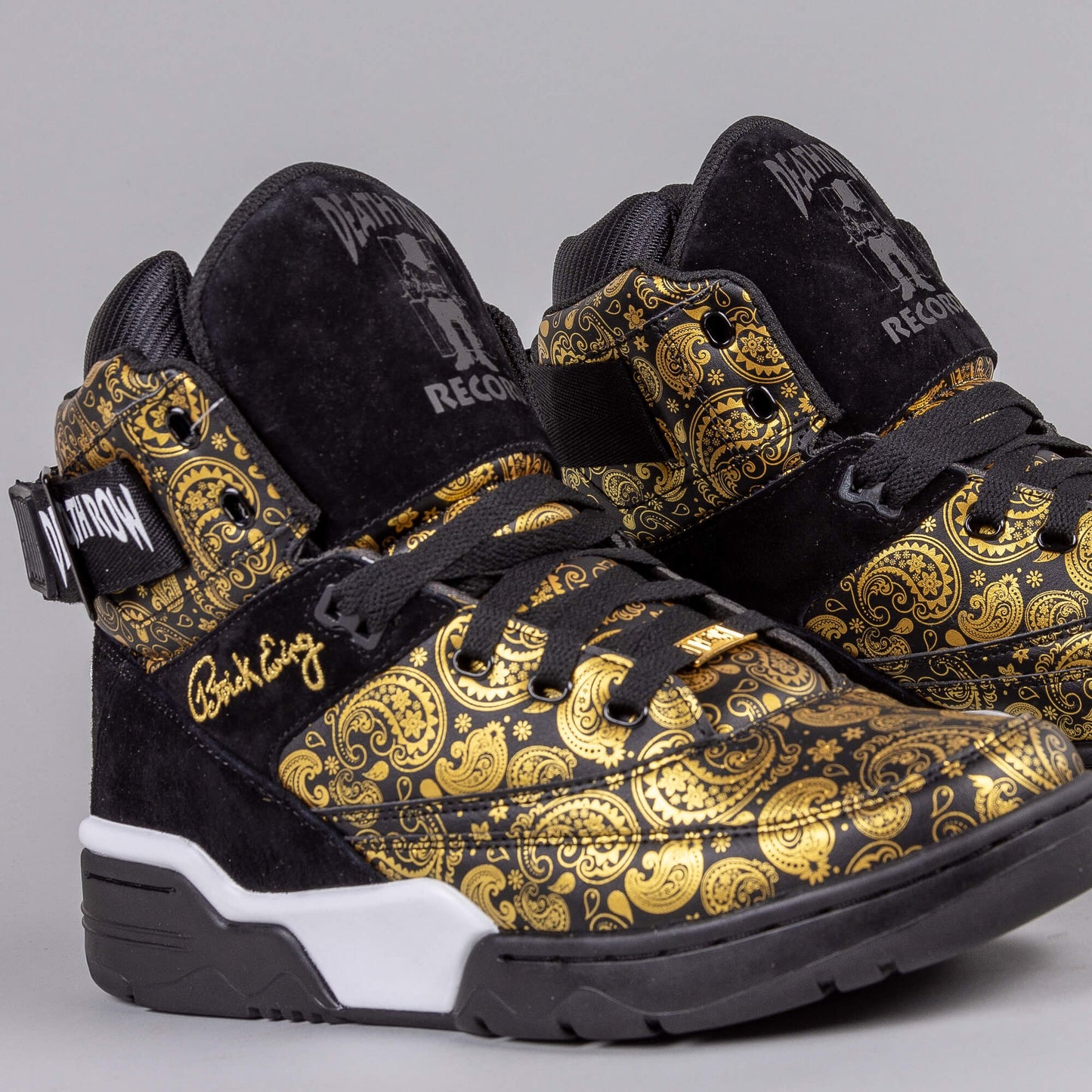 EWING ATHLETICS 33 HI DEATH ROW - BLACK BANDANA/GUM - Death Row Records 30th Anniversary