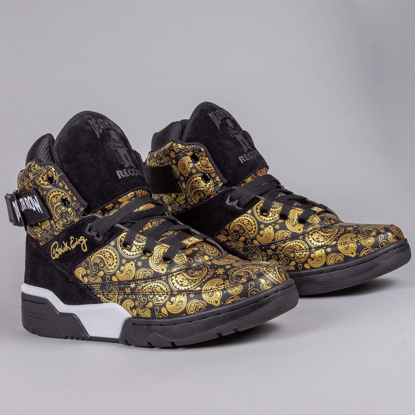 EWING ATHLETICS 33 HI DEATH ROW - BLACK BANDANA/GUM - Death Row Records 30th Anniversary