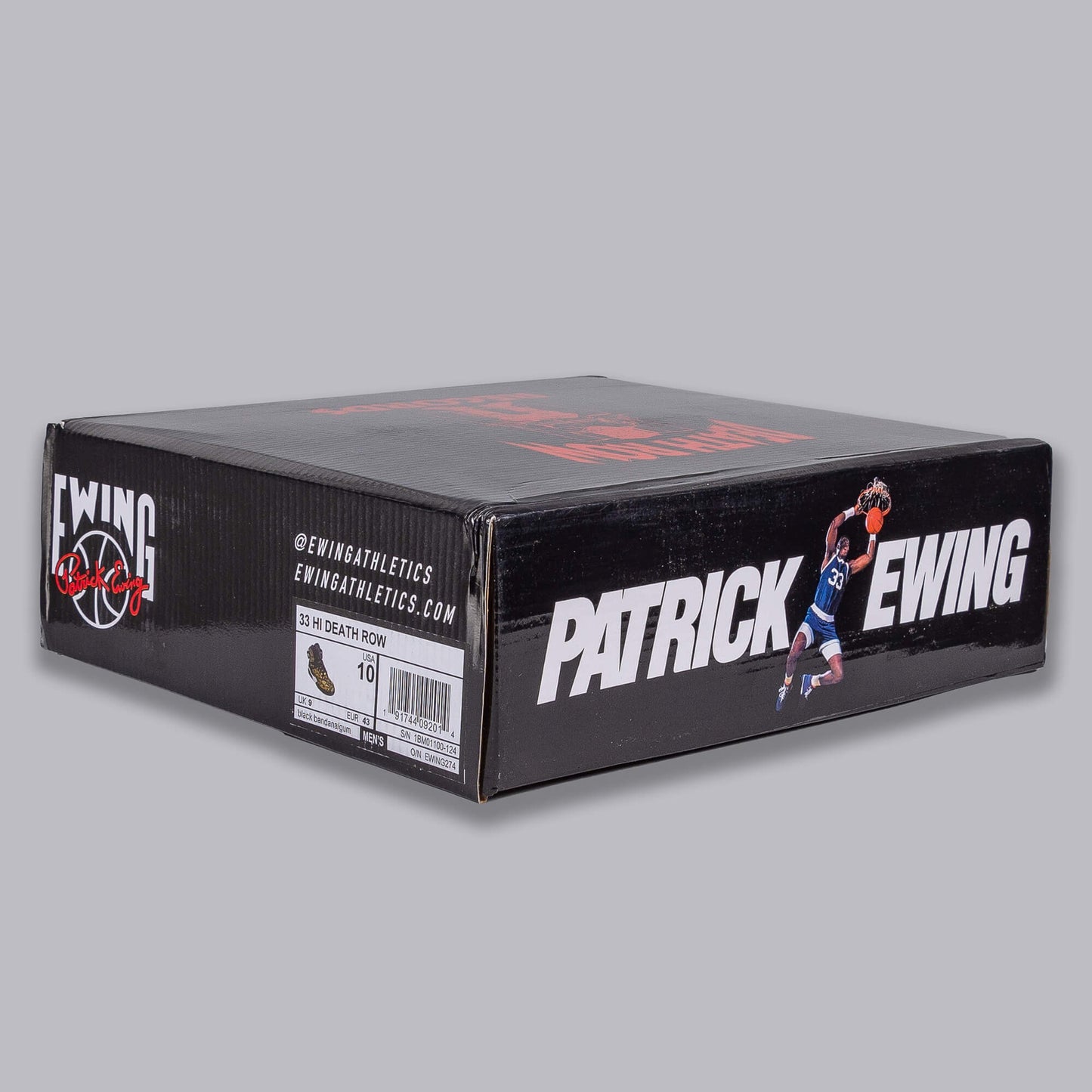 EWING ATHLETICS 33 HI DEATH ROW - BLACK BANDANA/GUM - Death Row Records 30th Anniversary