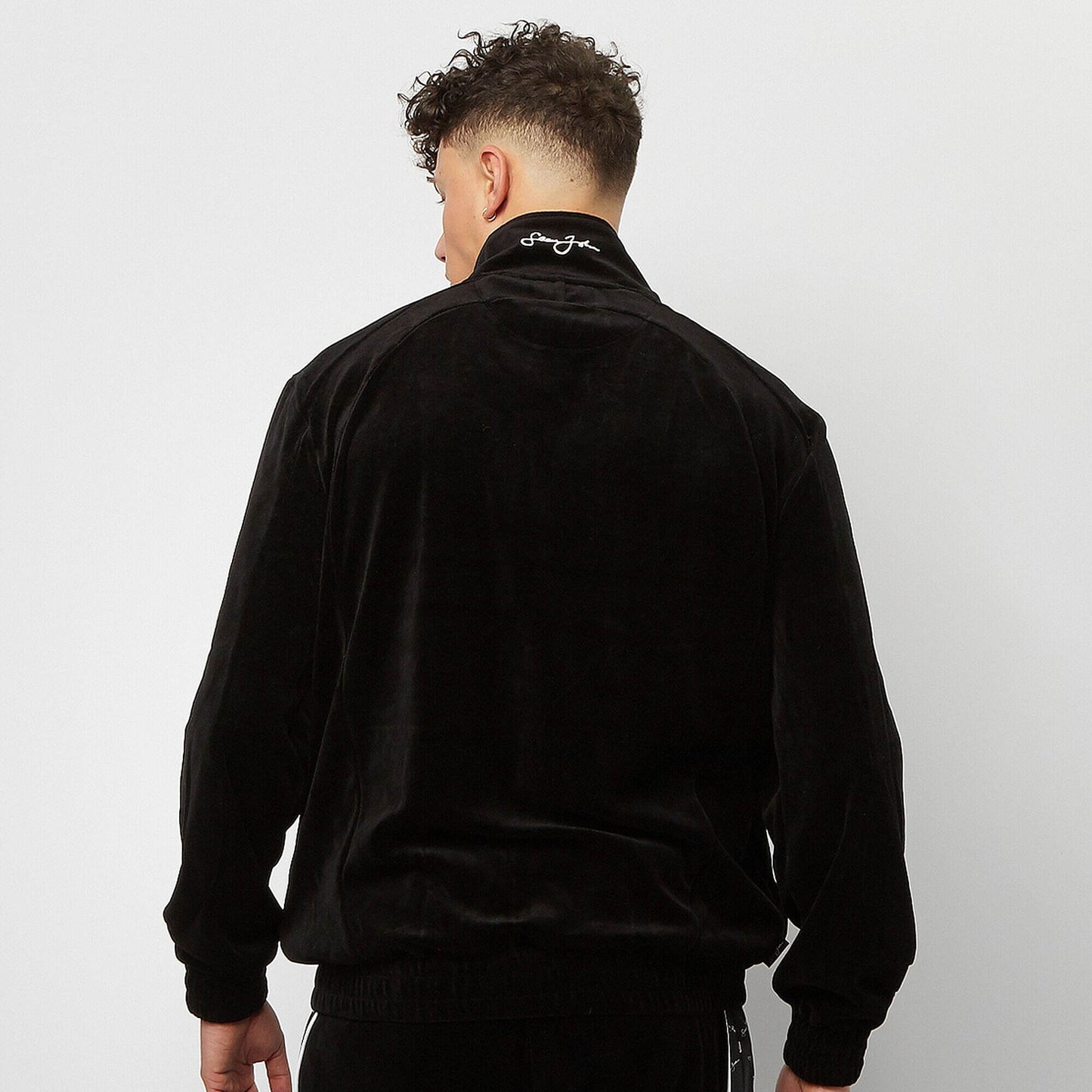 Sean John Classic Logo Essential Velours Trackjacket black black