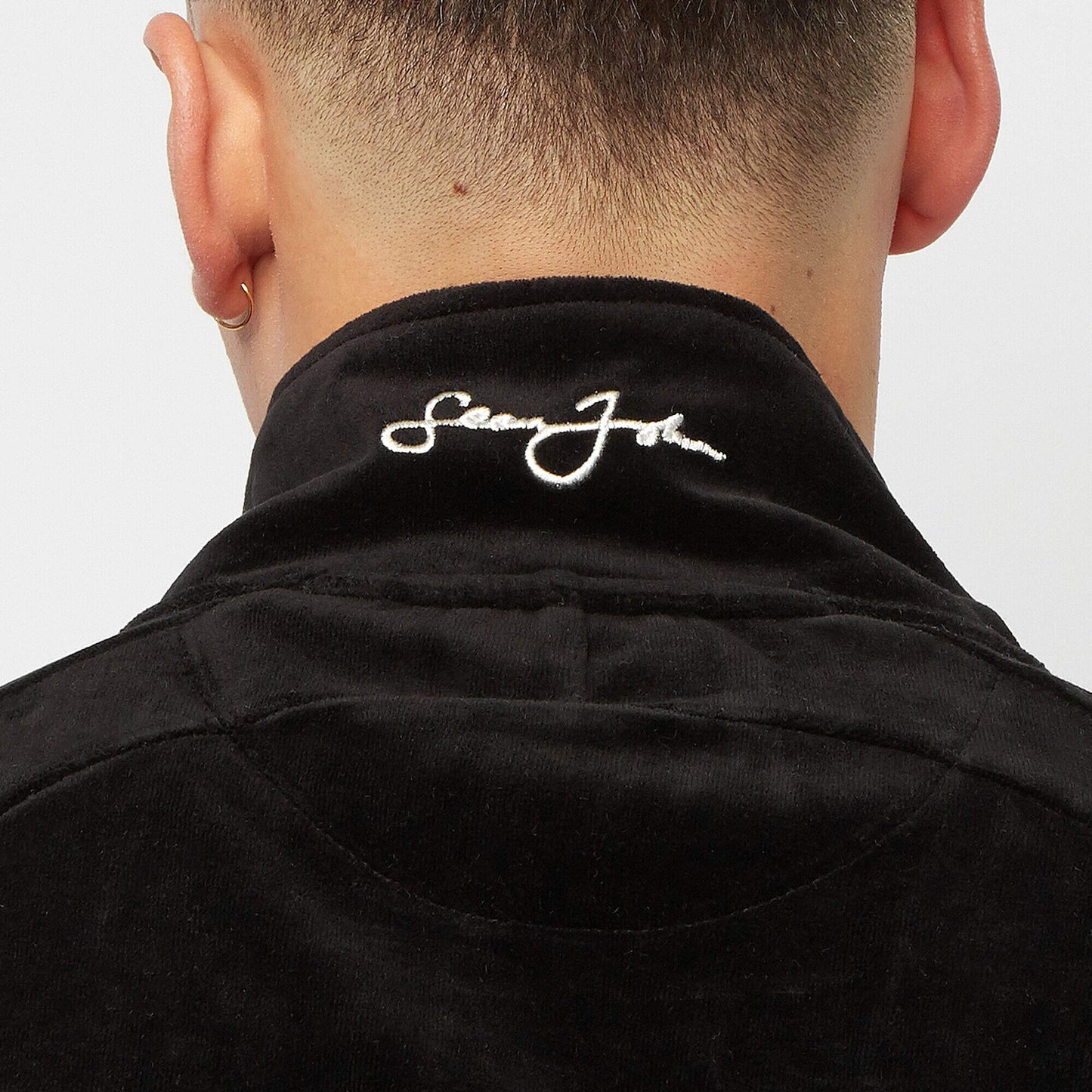 Sean John Classic Logo Essential Velours Trackjacket black black