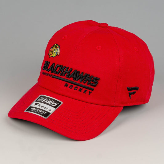 Šiltovka Fanatics NHL Chicago Blackhawks Authentic Pro Locker Room Unstructured Adjustable Cap červená