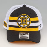 Fanatics Boston Bruins Authentic Pro Draft Structured Trucker Cap Team Black