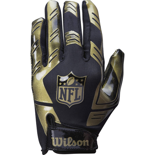 WILSON AD NFL STRETCH FIT REC GLV GOLD