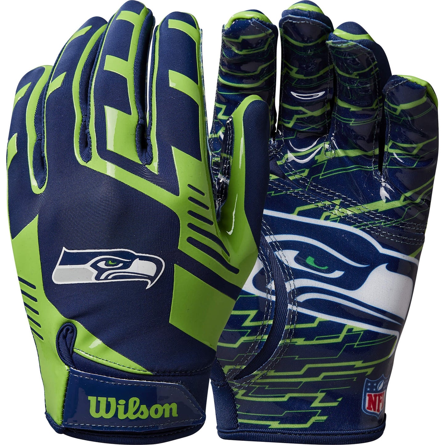 WILSON YTH NFL STRETCH FIT GLOVES Seattle Seahawks