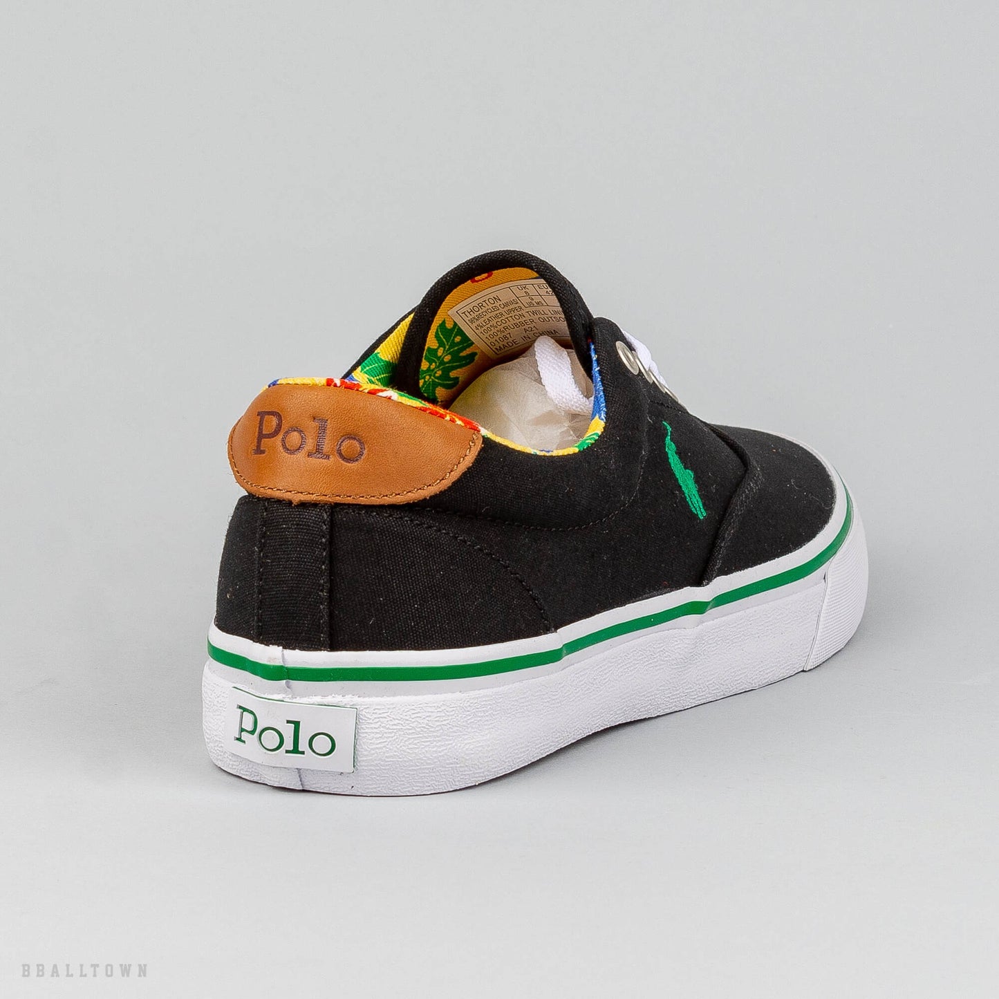 Polo Ralph Lauren THORTON SNEAKERS Black/English Green Pp