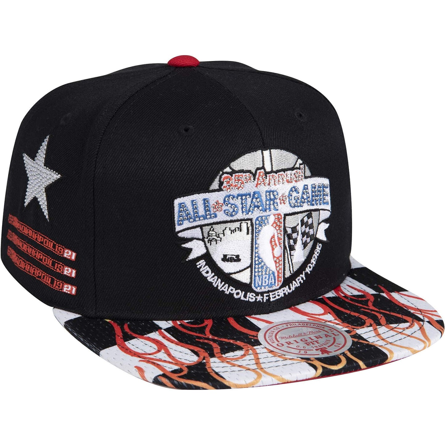 Mitchell & Ness NBA Fast Back Snapback Hwc All Star (Nba) Black/White Checkered