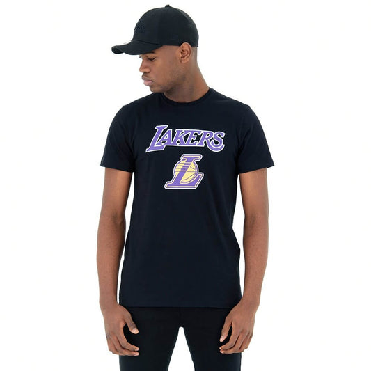 NEW ERA tričko team logo tee NBA LOS ANGELES LAKERS Black