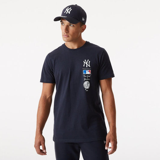 NEW ERA tričko MLB Stack logo tee NEW YORK YANKEES Navy