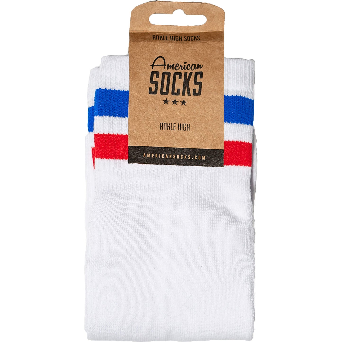 American Socks American Pride - Ankle High White/ Red/ Blue