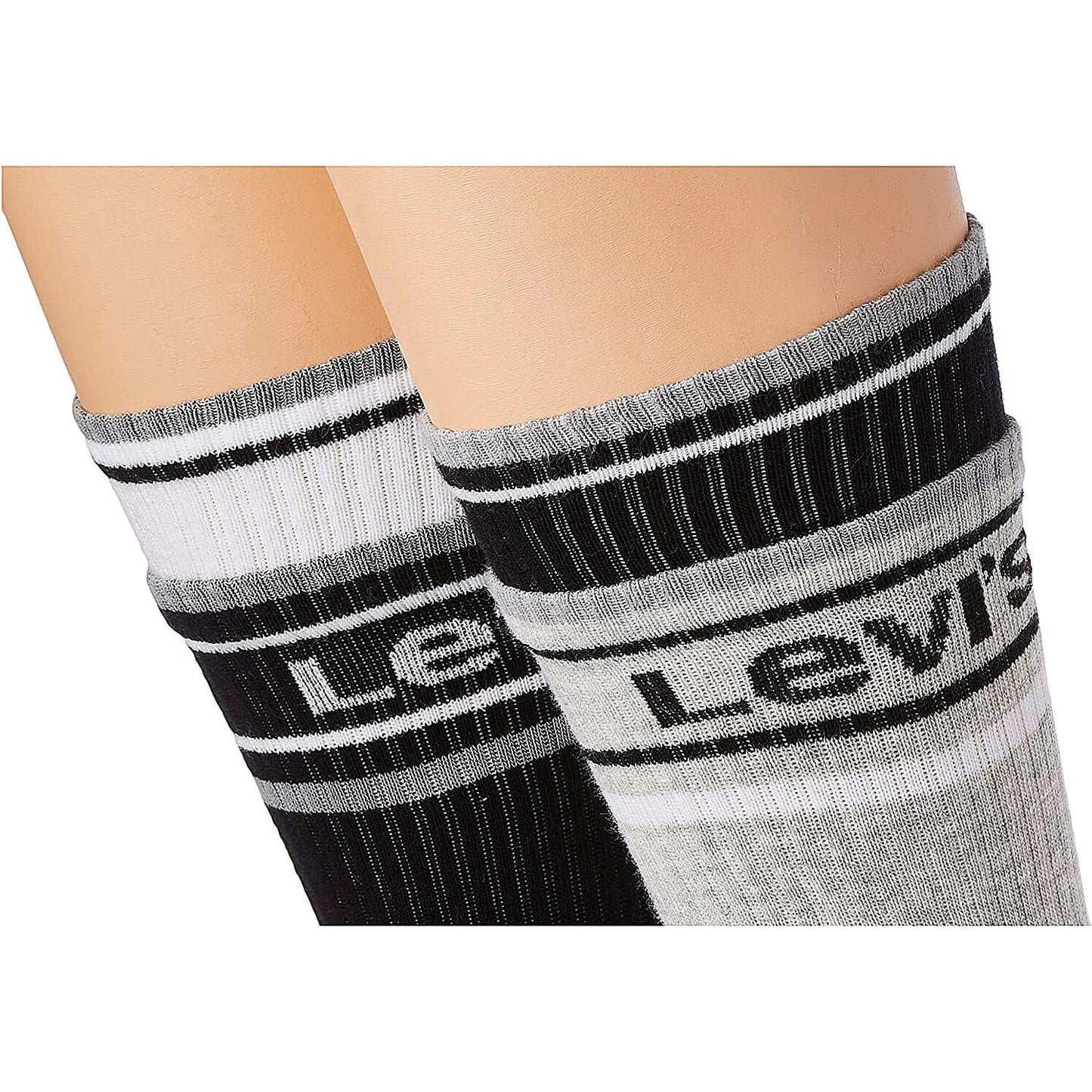 Levis Unisex Double Welt Regular Cut (2-Pack) Black / White