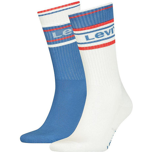 Levis Unisex Double Welt Regular Cut (2-Pack) White / Blue / Red