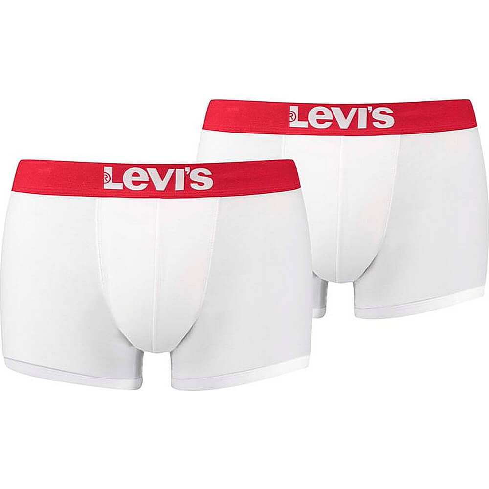 Levis Men Solid Basic Trunk (2-Pack) White / White