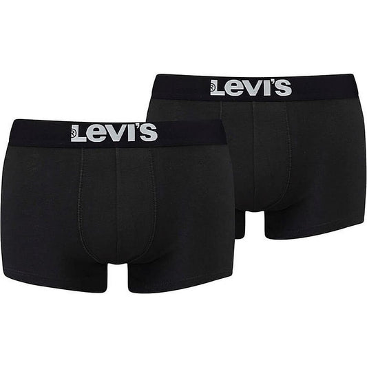 Levis Men Solid Basic Trunk (2-Pack) Jet Black