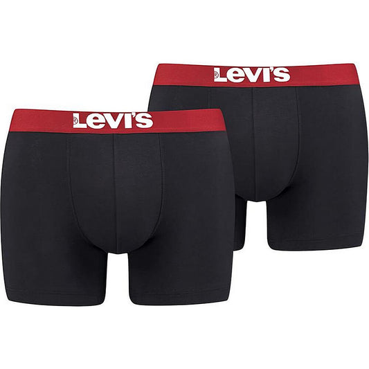 Levis Men Solid Basic Boxer (2-Pack) Black
