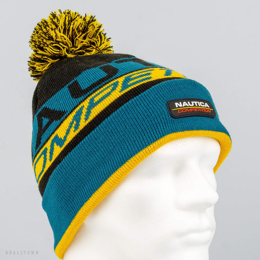 Zimná čiapka s brmbolcom Nautica Buren Pom Pom Beanie modro-zelená