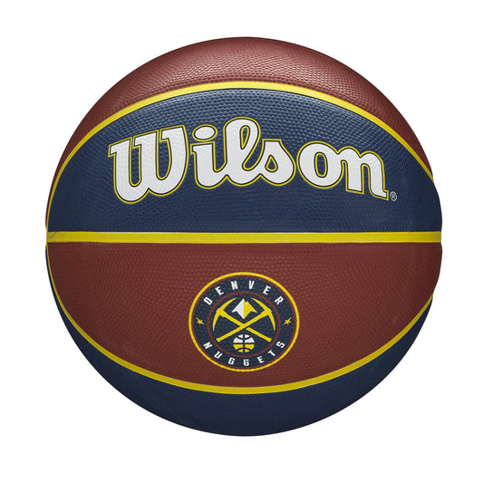 Basketbalová lopta Wilson NBA Team Tribute Denver Nuggets (veľkosť 7) červená/tmavomodrá