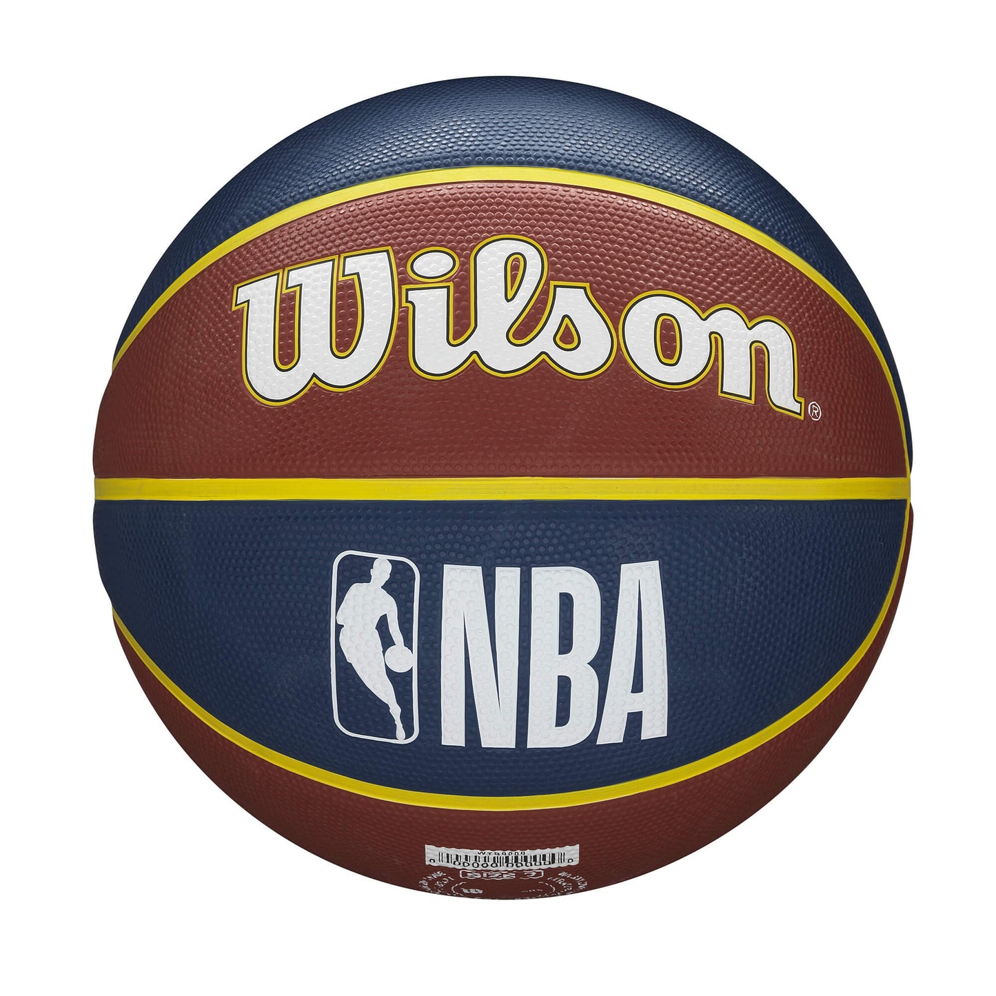 Basketbalová lopta Wilson NBA Team Tribute Denver Nuggets (veľkosť 7) červená/tmavomodrá