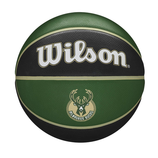 Basketbalová lopta Wilson NBA Team Tribute Milwaukee Bucks (veľkosť 7) čierna/zelená