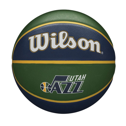 Basketbalová lopta Wilson NBA Team Tribute Utah Jazz (veľkosť 7) zelená/tmavomodrá