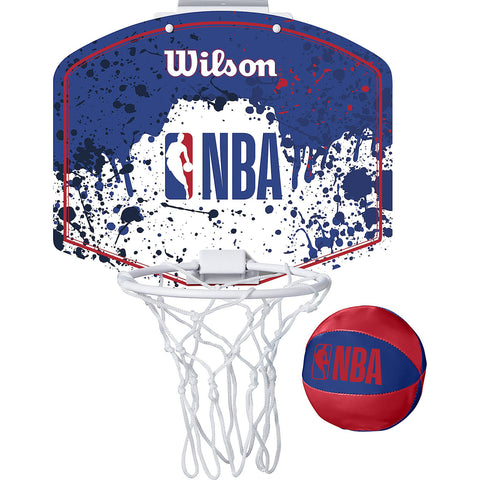 Wilson NBA Team Mini Hoop NBA Logo Red/White/Blue