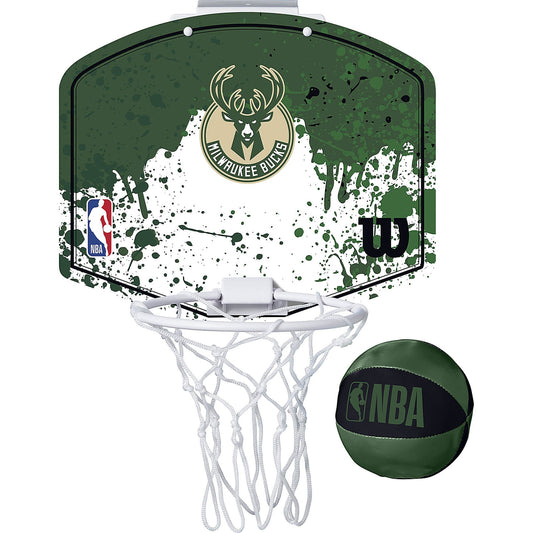 Mini basketbalový kôš Wilson NBA Team Mini Hoop Milwaukee Bucks