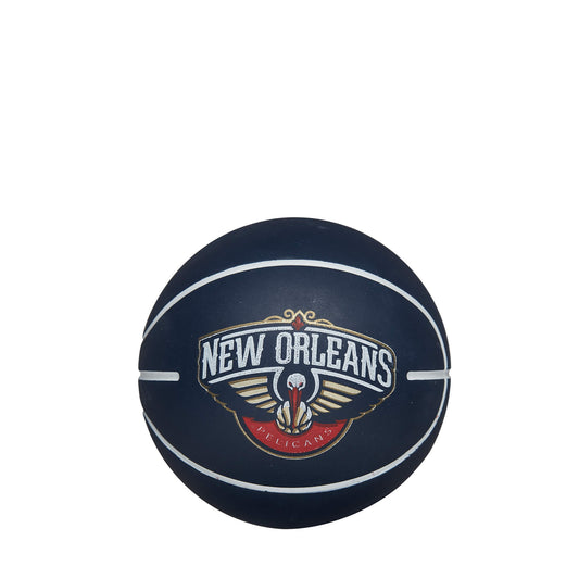 Basketbalová lopta Wilson NBA Dribbler Basketball New Orleans Pelicans (super mini) tmavomodrá