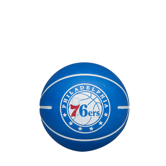 Basketbalová lopta Wilson NBA Dribbler Basketball Philadelphia 76ers (super mini) modrá