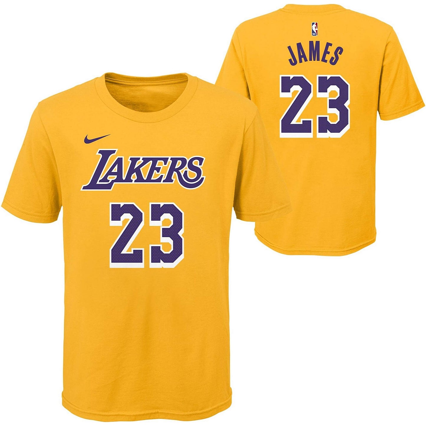 Nike Boys N&N Tee -Icon Los Angeles Lakers Lebron James Yellow