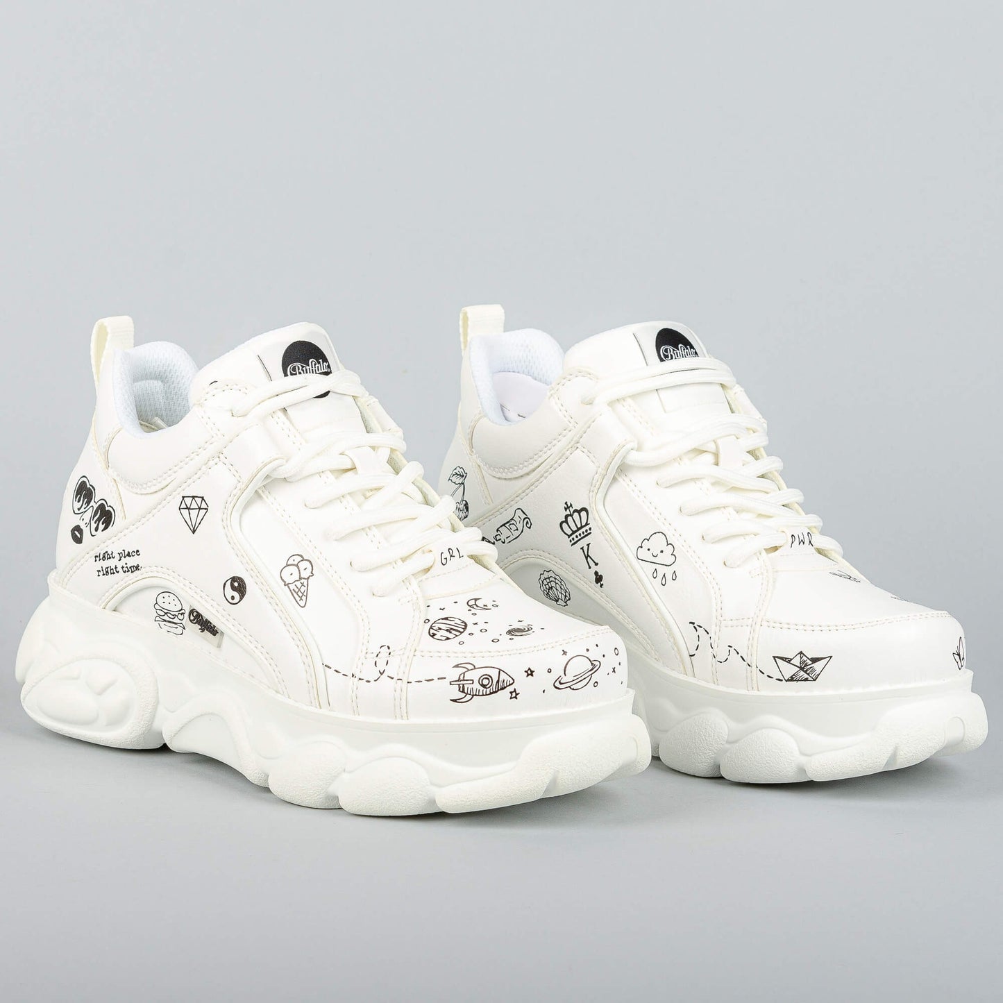 BUFFALO CLD CORIN GRAFFITI BLACK/WHITE