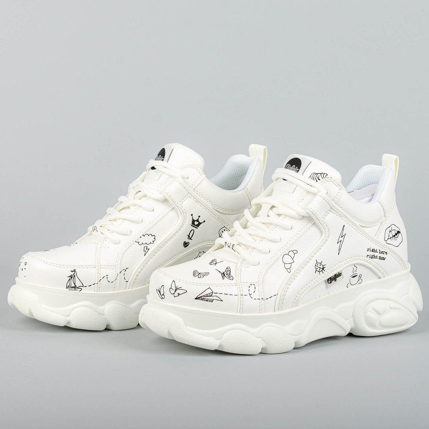 BUFFALO CLD CORIN GRAFFITI BLACK/WHITE