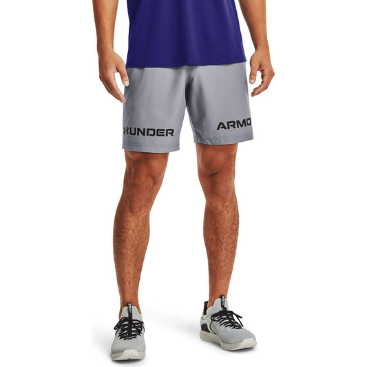 Šortky Under Armour Woven Graphic Wordmark Shorts šedé