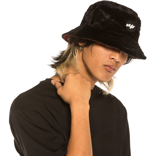 Grimey Martinica Fact Reversible Fur Bucket Red