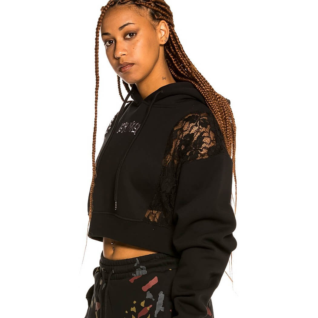 Grimey Jazz Thing Lace Girl Hoodie Black
