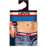 Levis Men Sprtswr Logo Boxer Brief 2P Blue Combo