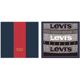 Levis Men Giftbox Stripes Logo Boxer Brief 3P Black / Grey