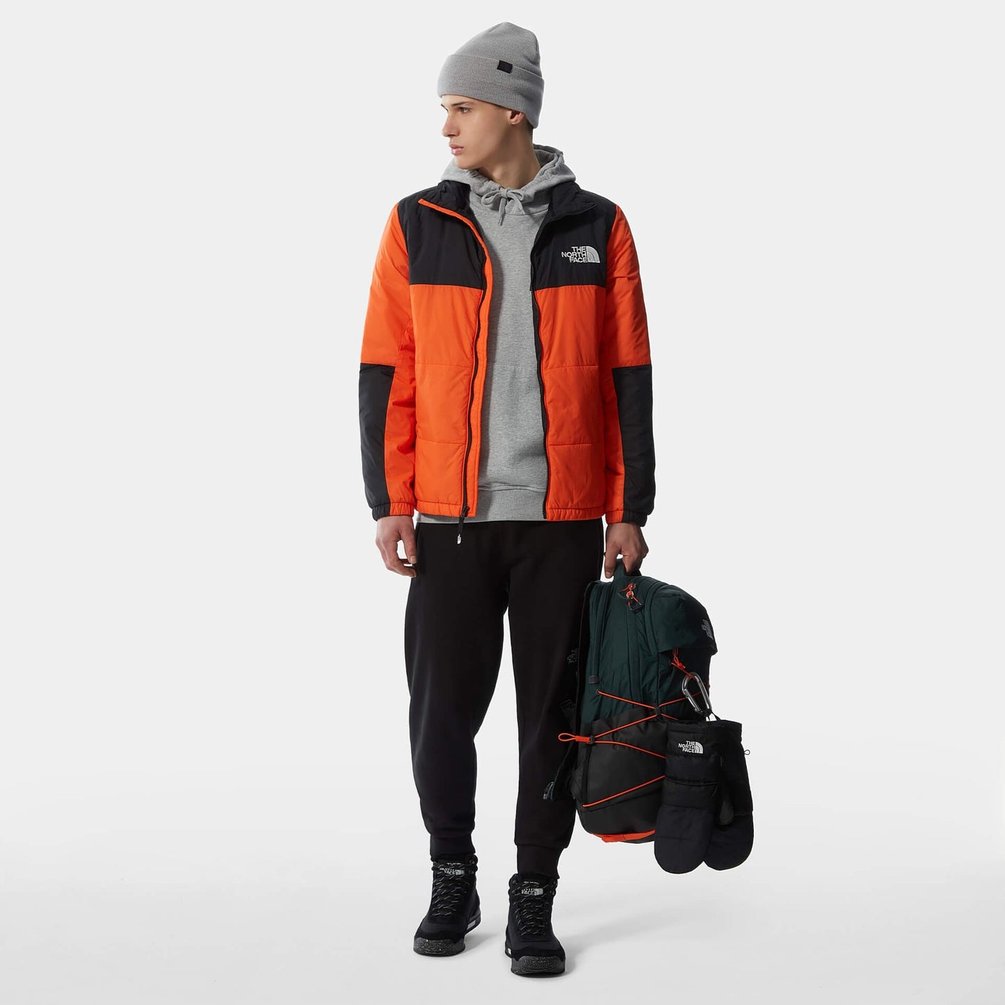 The North Face Gosei Puffer Jacket Red Orange