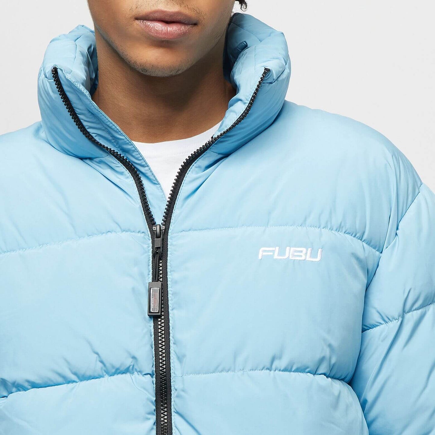 FUBU Corporate Puffer Jacket light blue