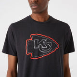 NEW ERA tričko NFL Outline logo tee KANSAS CITY CHIEFS Grey