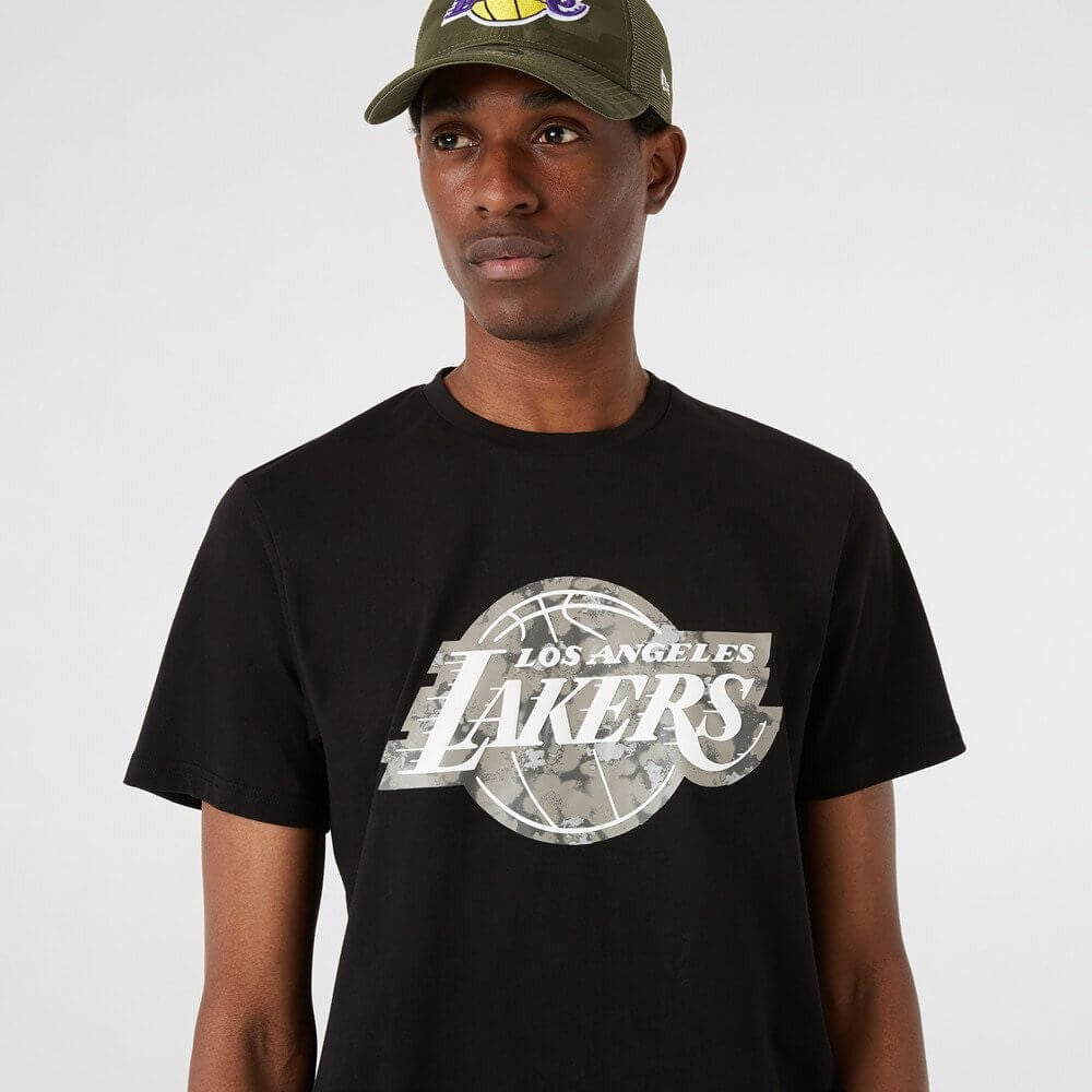 NEW ERA tričko NBA Outdoor utility team logo tee LOS ANGELES LAKERS Black
