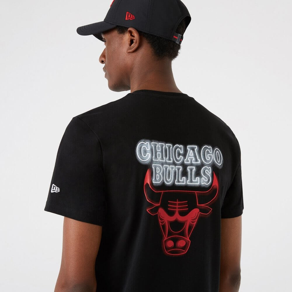 NEW ERA tričko NBA Neon tee CHICAGO BULLS Black
