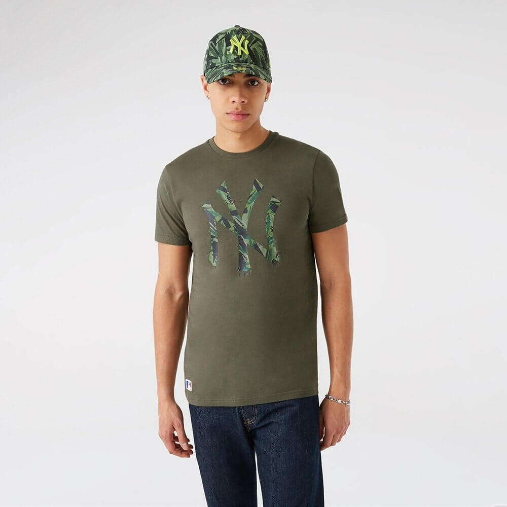 NEW ERA tričko MLB Camo infill tee NEW YORK YANKEES Green
