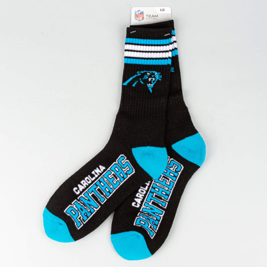 FBF Originals NFL Graphic 4-Stripe Deuce Socks Carolina Panthers