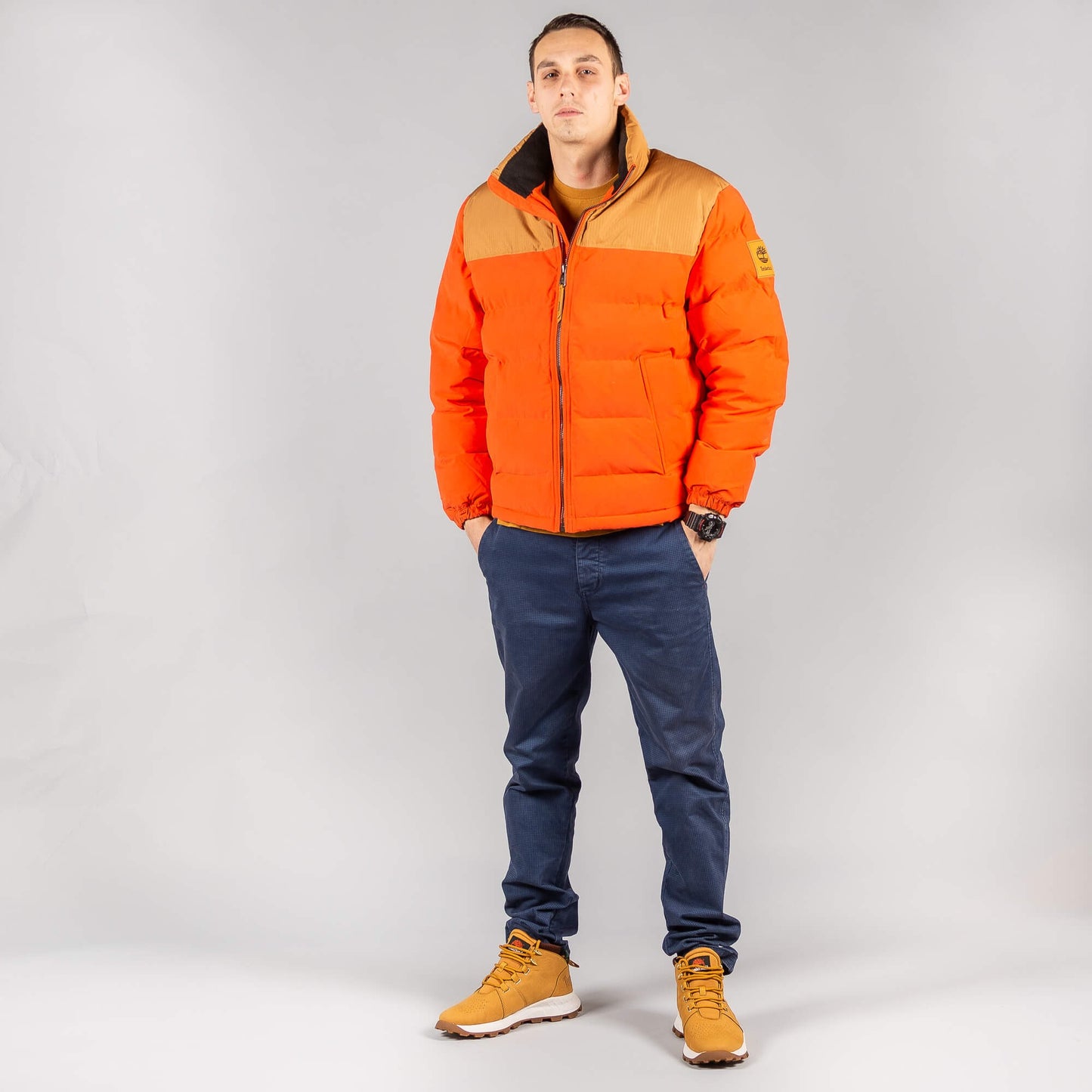 Timberland Welch Mnt Puffer Jacket Wheat Boot Spicy Orange